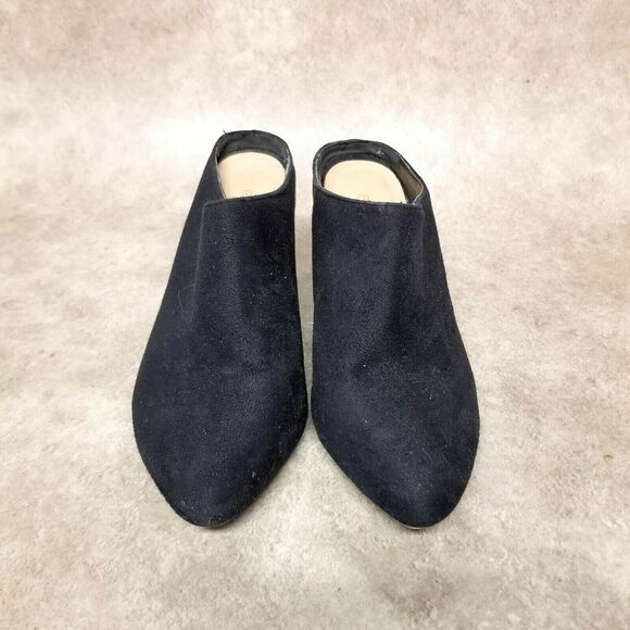 Rampage Womens Kavi  Size 6.5 Black  Fabric Slip On 3" Wedge Heel Mules - Picture 2 of 10